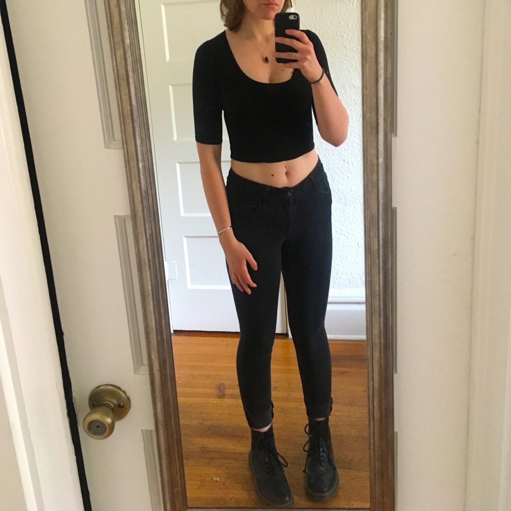 Bozzolo 1/4 length sleeve Crop Top